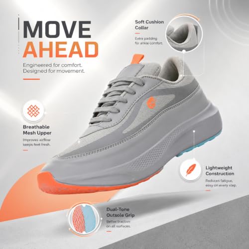 Image of Centrino Casual Sneakers for Men | Shoes for Man Stylish | Lightweight Lace-Up Canvas Shoes with Cushioned Insole | Breathable Comfortable Walking Shoes | Anti-Skid Sole | Mens Shoes for Office Outings (6832)