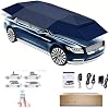 Toldo Paraguas Automático para Auto, Cubierta Solar para Techo de Auto con Control Remoto, Cobertura Plegable Retráctil para Auto, Protección Impermeable para Todo Clima 5.2M-Azul 2