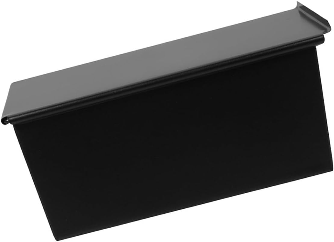 BESTOYARD Covered Loaf Pan with Lid 1000g Nonstick Bread Toast Mold Black Stainless Iron Baking Pan for Home Oven Sandwich Bread