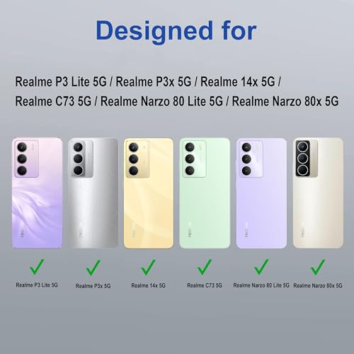 Image of Zapcase Back Case Cover for Realme P3 Lite 5G | Compatible for Realme P3 Lite 5G Back Cover | Case Cover with Camera Protection | (TPU + PC | Transparent)