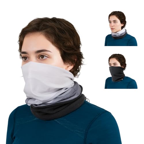 Verstellbare Passform Wintergamasche Skimaske atmungsaktive Gesichtsmaske für Aktivitäten bei kaltem Wetter Weiß Adult