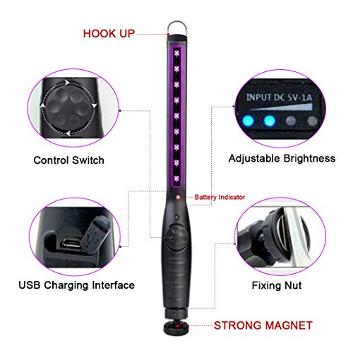 Lampada UV Ultravioleta De Desinfecção Portátil, Esterilizador UV De Carregamento USB, Luz Germicida