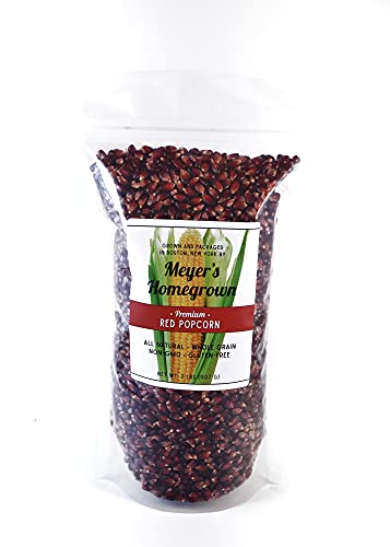 Meyer's Homegrown Premium Red Popcorn, 2lb Bag, no GMO/Peanuts/Tree Nuts/Gluten, Your New Favorite Snack