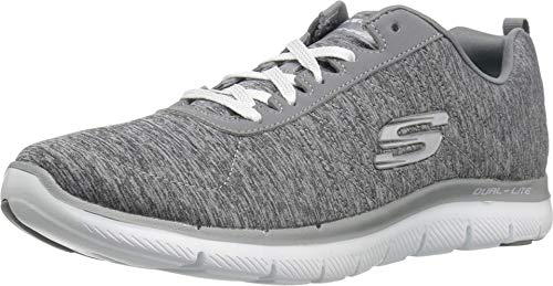 Skechers Women's Flex Appeal 2.0 Grey Sneaker 8 M US