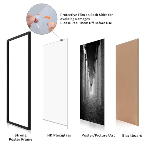 DOAI ART 16x20 Frames 2 Pack, Black 16x20 Picture Frames for Wall,Picture Frames 16 x 20 Scratch-proof Safe and Artistic Large Photo Frame Wall Art,Horizontal or Vertical by DOAI ART - Image 2