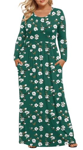 Image of LONGYUAN Women's Plus Size Maxi Dresses for Curvy Women Casual Long Dress XL-6XL