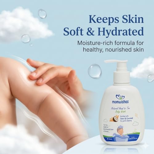 Image of MomWishes Natural Head to Toe Baby Wash (200 ML)
