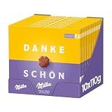 Milka Kleines Dankeschön Pralinen – Alpenmilch-Schokolade mit feiner Milchcrème-Füllung – 10...
