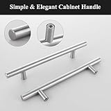 APACALI 20PCS Silver Kitchen Cupboard Handles, 128mm Kitchen Door Handles, Stainless Steel Kitchen Cabinet Handles, Kitchen Handles for Cupboards Drawer Cabinet Furniture (Overall Length: 200mm) - Image 3