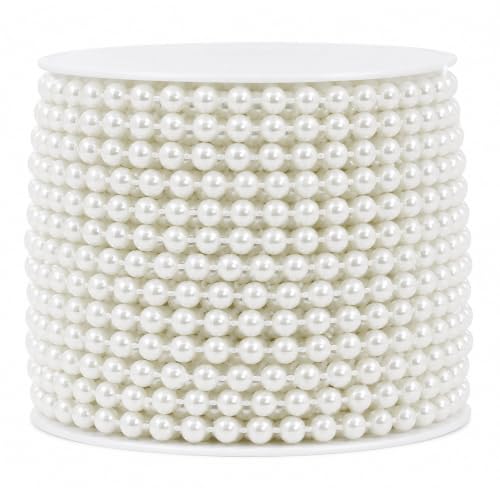 Mandala Crafts Faux 6mm White Pearl Bead Garland Strand Chain by Mandala Crafts - Used condition - Image 6