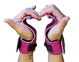 Gripad AMRAP Cross-Training Grips for Pull-ups, Weightlifting, WODs with Wrist Straps | Comfort and Support | Hand Protection from Rips and Blisters | Men and Women. (Pink, Medium)