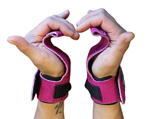 Gripad AMRAP Cross-Training Grips for Pull-ups, Weightlifting, WODs with Wrist Straps | Comfort and Support | Hand Protection from Rips and Blisters | Men and Women. (Pink, Medium)