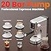 Espresso Machine 20 Bar,Touchscreen Espresso Maker with Steam Milk Frother, Stainless Steel Expresso Coffee Machine for Home with Removable Water Tank for Cappuccino Latte,Cold Brew,Long Coffee