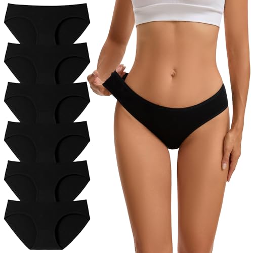Image of INNERSY Women's Cotton Underwear Low Rise Hipster Panties 6-Pack