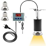 Contrôle intelligent de la température : la lampe chauffante pour aquarium E27 dispose d'un contrôle précis de la température grâce à un capteur métallique étanche qui mesure les températures intérieures de -50 °C à 120 °C avec une précision de 0,1 °C. La facilité d'utilisation et le réglage précis de la température soutiennent vos animaux de manière optimale pour leurs besoins quotidiens en chaleur.