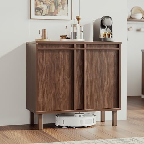 Wooden Sideboard Buffet Cabinet with Adjustable Shelves