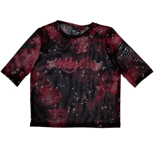 Motley Crue Dr Feelgood Logo Mesh Crop Top Size L
