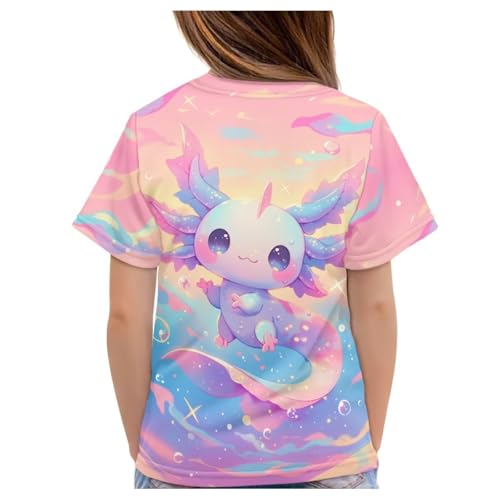 Image of Kids Graphic T-Shirt Boys Girls Novelty Tees Top Short Sleeve Shirts Summer Blouses 3-16