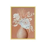 Romimex Bild Tile Leinwand Blumen 60 x 80 x 4 cm