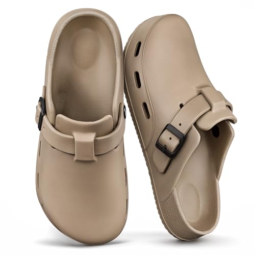 Image of KEMISANT Women Clogs,Comfortable Mules Sandals Slippers Nurse Garden Shoes Unisex for Men Cushioned Support