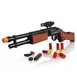 Pxawck 1:1 M870 Building Bricks Gun,527 PCS WW2 Military Pistol Model Building Block Set Compatible with Lego,Playset for Ages 14+,Adults & Collectors