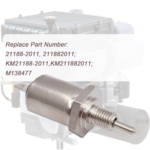 ZAMDOE M138477 Vergaser-Kraftstoffabsperrmagnet 21188-2011 für Kawasaki FD590V FD671D FD711D FD731V FD750D FH451V FH500V FH531V für John Deere X475 Lt180 Lx277 X520 X540 X700 X710 Z840 GX325 GX345