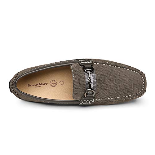 Bruno Marc Bruno Marc Men's Santoni-03 Grey Penny Loafers Moccasins Shoes Size 10 M US