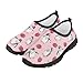 Pointodoor Unisex Kids Walking Shoes Cartoon Sneakers with Penguin Strawberry Print Tennis Running Shoes Boys Girls Slip on Loafers Fashion School Travel Footwear