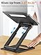 tounee Laptopständer für den Schreibtisch, höhenverstellbar, Teleskop-Computerständer mit ausziehbarem Design, ergonomischer Laptop-Riser, passend für alle Laptops von 10 bis 17 Zoll (Schwarz)