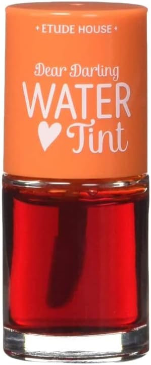 ETUDE Dear Darling Water Tint - Orange Ade (9g) | Vivid Color Lip Stain with Moisturizing Weightless & Non-sticky Finish Lip Stain | Smudge-proof Lip Tint | Korean Makeup, Kbeauty