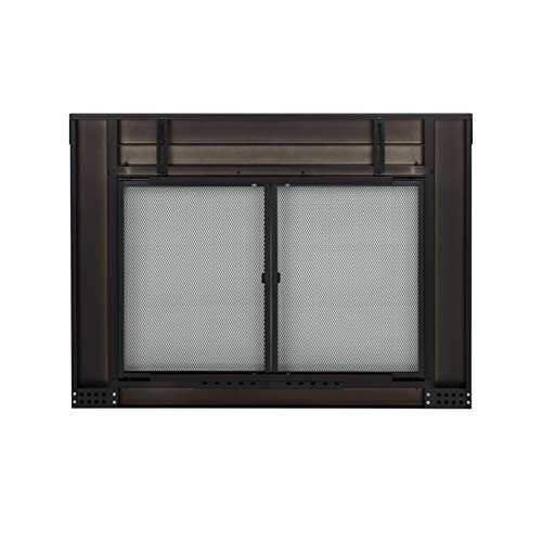 Pleasant Hearth An-1010 Alpine Fireplace Glass Door, Black, Small #TOP5