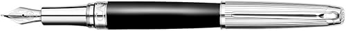 Miniatura 6 de Caran d'Ache Leman Pluma Estilográfica Mediana Bicolor Plateado - Negro