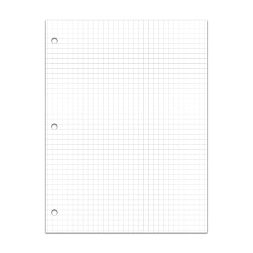 C-Line Papel de enchimento, pautado em gráficos, 10 x 10, branco, pacote com 80
