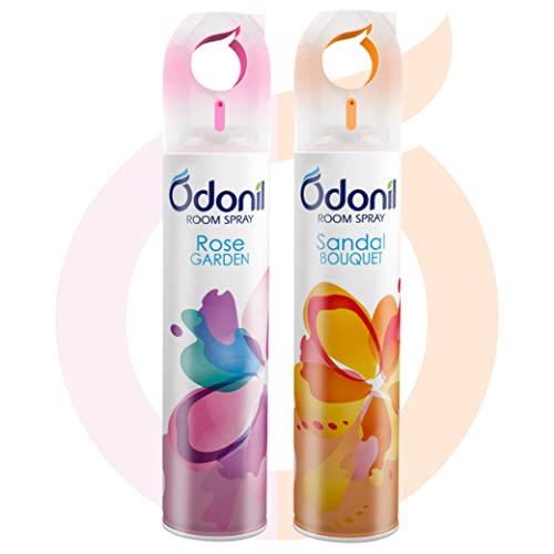 Odonil Room Air Freshner Spray – 440ml Combo (Pack Of 2, 220ml Each) | Rose Garden & Sandal Bouquet | Nature Inspired Fragrance For Rs. 199 @ 41 %