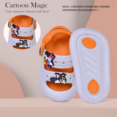 Image of GLJ Kids Comfort Clogs Sandals For Boy And Girl, 1 to 4 Years, Two-Strap Design, Easy To Wear Slip On, Dust and Waterproof, 7101