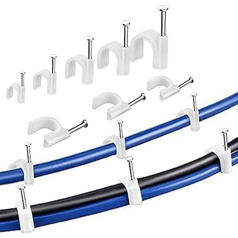 TECHSON Cable Clips 200pcs with Metal Nails - Image 2