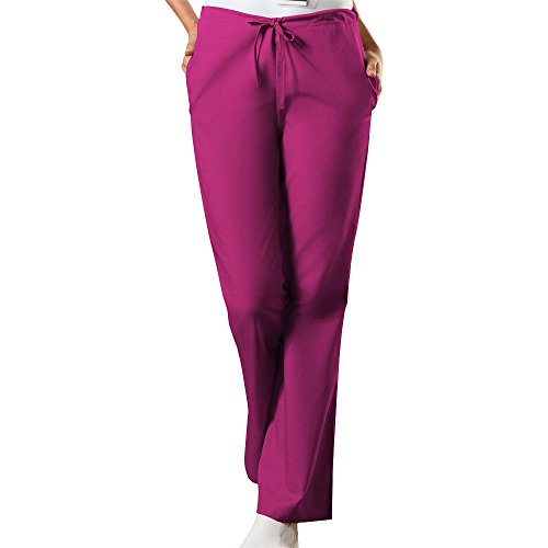 Cherokee Women's Size Flare Leg Drawstring Scrub Pant, Azalea, X-Large Tall