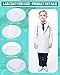 Newcotte 20 Pcs Unisex Kids Lab Coat Bulk Halloween Children Science Doctor White Toddler Costume Boys Girls Cosplay School (Large)