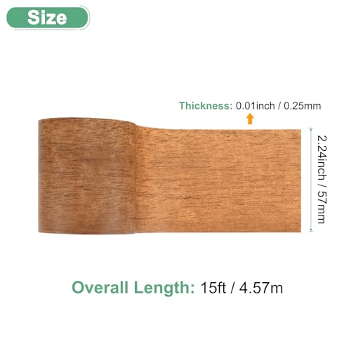 Image of M METERXITY 1-Roll Wood Grain Repair Tape, 2.24in x 15ft Textured Realistic Self-Adhesive Wood Floor Tape Contact Paper for Furniture /Floors /Home [Natural Mahogany]