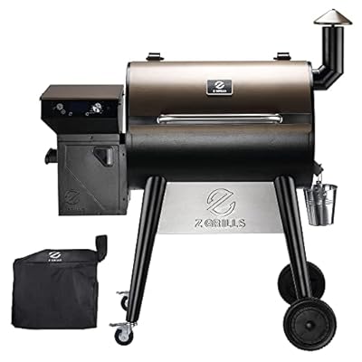 Z GRILLS Upgrade 8 in 1 Wood Pellet Grill & Smoker for Outdoor Cooking, BBQ Grill with PID 2.0 Controller, LCD Screen, 697 sq, Meat Probes, Rain Cover