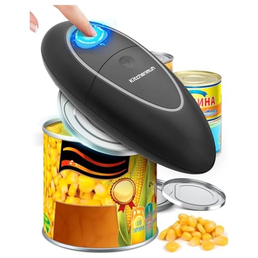 One Touch Electric Can Opener Fits All Can Sizes for Seniors with Arthritis, Battery Operated Can Opener with Smooth Edge, Food Safe Kitchen Gadgets Automatic Can Opener for Kitchen