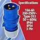 SPARES2GO 16-A-Splitterkabel, 240 V, für Wohnwagen und Wohnmobile, 2-Wege-Anschluss, Y-Stück, 2 x 16-Ampere-Steckdosen (blau)