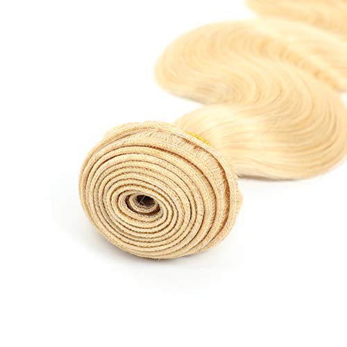 Mesariel 613 Blonde Human Hair Bundles 1pcs/100g Grade 10A Light Blonde Body Wave Bundles 16"
