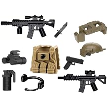 Battle Brick Battle Bag Marine Weapons Pack Compatible with LEGO Minifigs