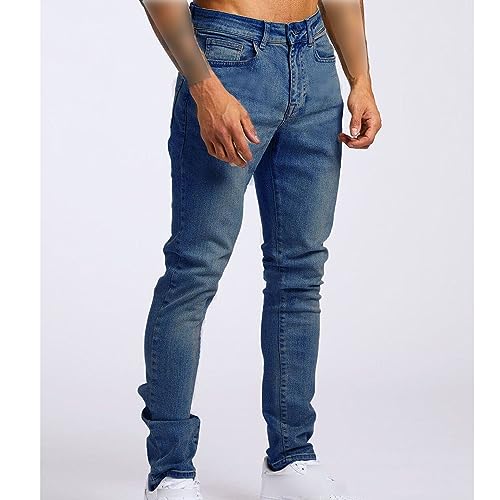 Classic Slim Fit Skinny Stretch Jeans for Men Straight Leg Flex Jean Trousers Casual Comfy Denim Pencil Pants2