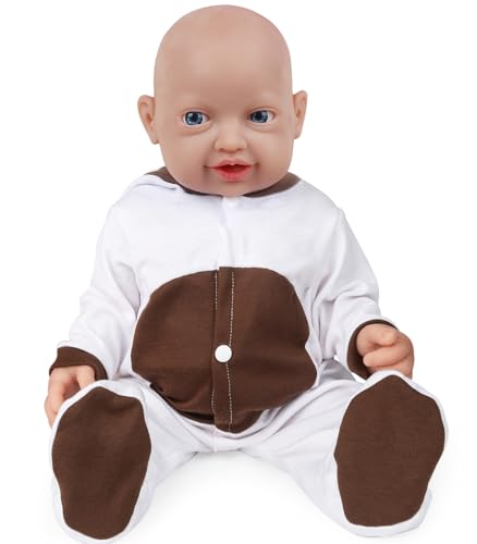 Vollence 14 inch Full Body Silicone Baby Dolls That Look Real Not Vinyl Dolls Lifelike Realistic Premiee Platinum Silicone Baby Dolls for Kids Children Birthday Christmas Toys Present Gifts