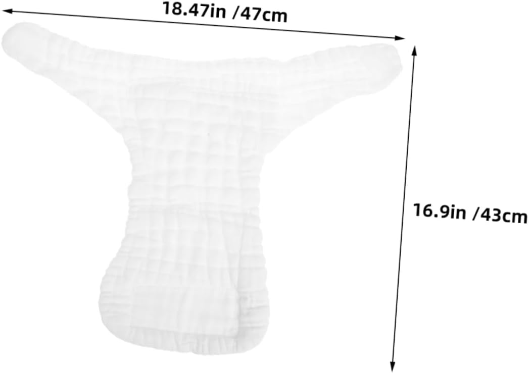 5pcs Reusable Cotton Diaper for Soft Breathable Nappy Liners White Months Convenient for Daily Use Travel and Sleep