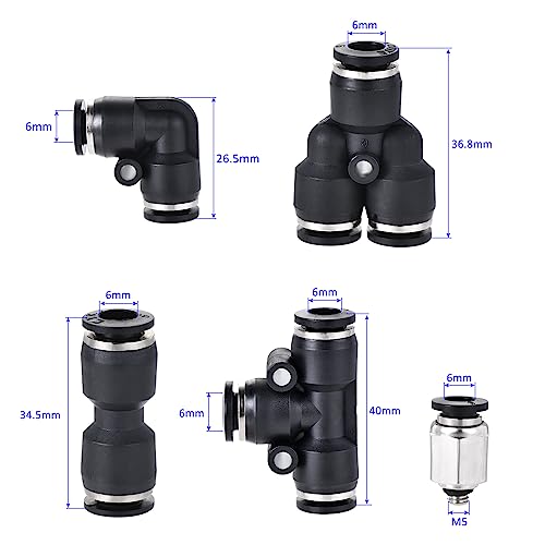 M METERXITY Air Hose Tubing Kit, PU Pneumatic Tube with Quick Connecter, High Pressure Resistance - Image 4