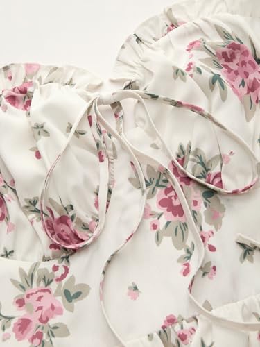 Image of CIDER Floral Dress for Women Summer Mini Sundresses Spaghetti Strap Cute Vacation Dresses Boho Casual Outfits