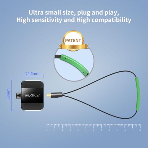 Mirco USB with Type C Adapter TV Tuner Card, Watching ATSC Live TV Anywhere, Freeview HD TV Receiver, Recast Wireless HDTV Stick Tuner, USB TV Antenna for Android Phone Tablet PC, No Internet Need